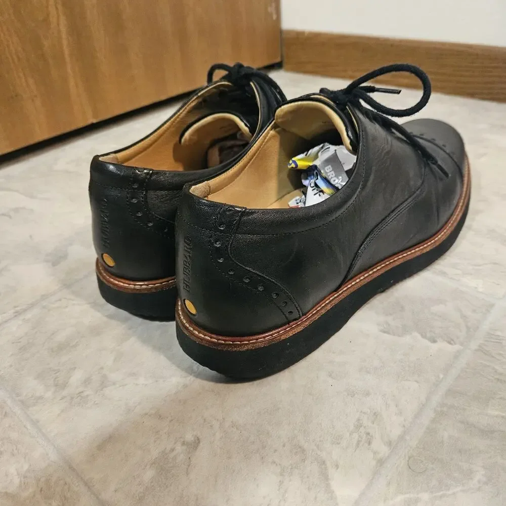 Samuel Hubbard Market Cap Black Leather Oxford Dress Shoes Men's Size 11.5 M